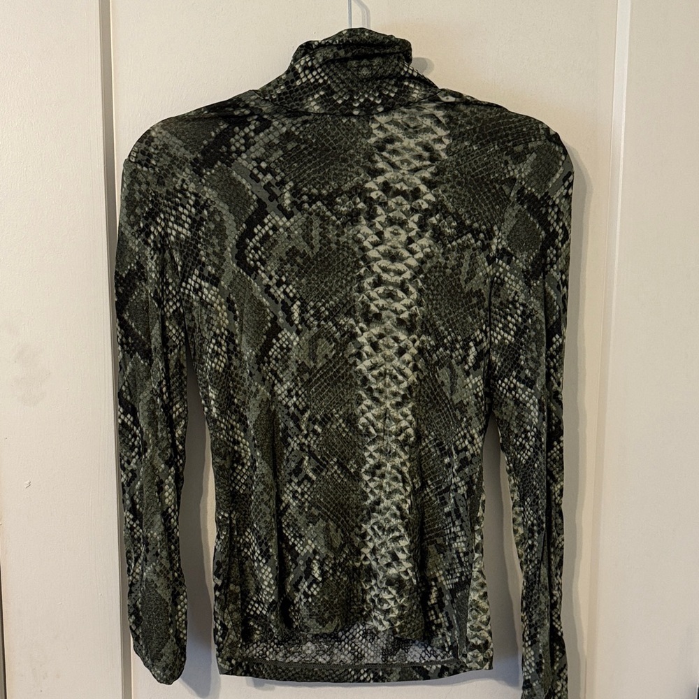 H&M Snake Print Long Sleeve Top - Black and Gray